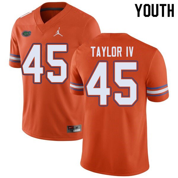 Jordan Brand Youth #45 Clifford Taylor IV Florida Gators College Football Jerseys Orange